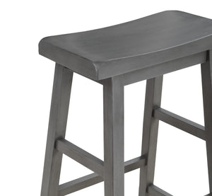 OSP Home Furnishings Tulsa 29" Saddle Stool - Set of 2 Grey