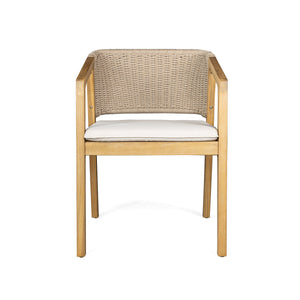 English Elm Christopher Knight Home® - Dining Rope-Backrest Chair Set of 2 with Removable Cushions, Acacia Wood Frame, Non-Slip Pads, Straps N779P210772L