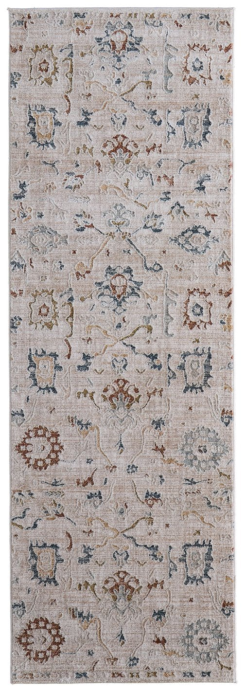 Feizy Rugs Pasha Vibrant Floral Rug - Soft Low Pile, Stain-resistant Polyester For High-traffic Areas Ivory,Blue,Gold Polyester Pas39m8fivymlti02