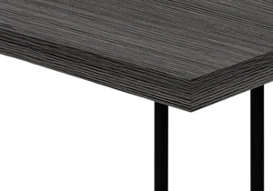 English Elm Accent Table - Sleek C-Shaped Design, Portable Grey Laminate Top With Black Metal Base For Modern Living B2710P219373