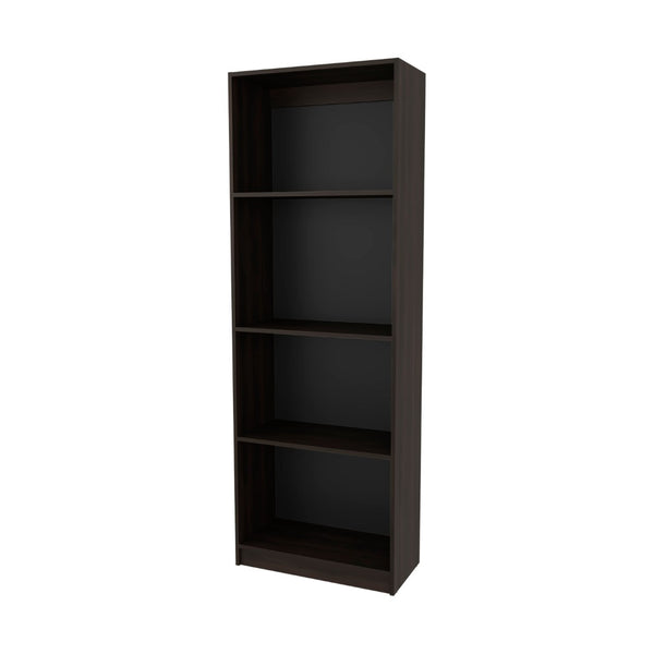 English Elm Stained Walnut Bookcase With 4 Open Shelves - Stylish Storage For Modern & Traditional Spaces B062P323166-GIGA