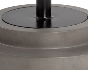 Sunpan Marlowe 27.5" Round Bistro Table with Concrete Top and Stylish Steel Frame for Indoor & Outdoor Use Black / Grey