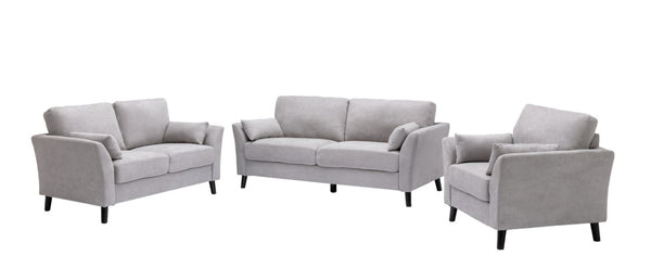 English Elm Damiano Three Piece Woven Fabric Living Room Set with Sofa Loveseat and Accent Chair B2749S00148