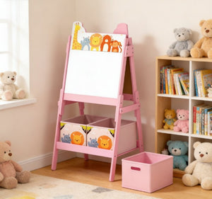 English Elm Kids Double Sided Art Easel Chalkboard Whiteboard with Storage Boxes for Young Artists T3971P440668