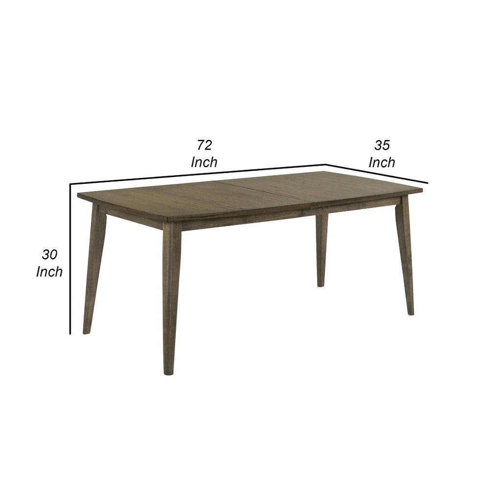 English Elm Yuki Rectangular Dining Table Seats Six Distressed Walnut Finish Tapered Flare Legs B056P416841