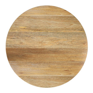 English Elm Elmbrook Solid Mango Wood Drum Side Table with Sculptural Grain for Living Room Natural B136P420279
