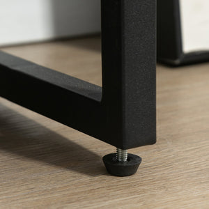 English Elm HOMCOM Narrow Industrial Shoe Cabinet with 2 Flip Drawers for 12 Pairs, Rustic Brown Slim Entryway Storage W2225P173975