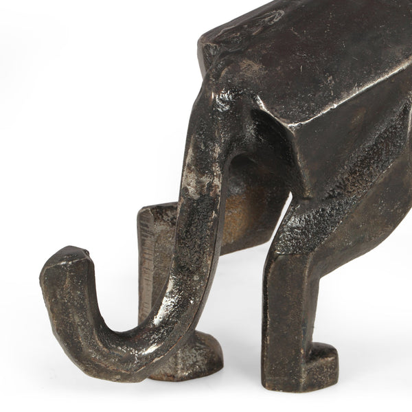 English Elm Christopher Knight Home® - Leopard Handcrafted Aluminum Figurine Set of 2 — Black Charcoal Crouching Design, Geometric Sleek Decor 71647.00