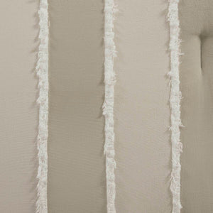 English Elm 3 Striped Cotton Comforter Set Full/Queen with Clip Jacquard Trim, Hypoallergenic OEKO-TEX Certified Bedding taupe 22.83 L x 22.05 W x 9.84 H B035P268143