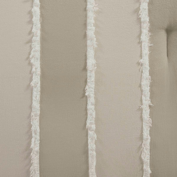 English Elm 3 Striped Cotton Comforter Set Full/Queen with Clip Jacquard Trim, Hypoallergenic OEKO-TEX Certified Bedding taupe 22.83 L x 22.05 W x 9.84 H B035P268143