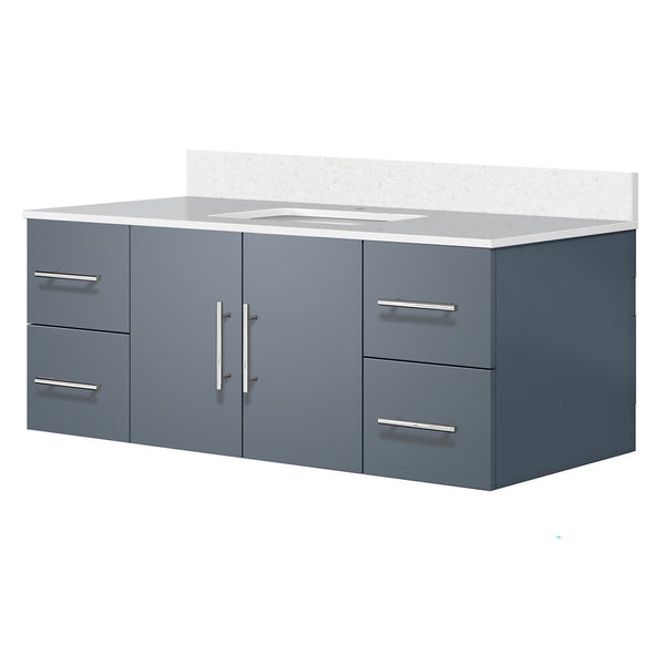 English Elm Dark Grey 48 in Bath Vanity with Cultured Marble Top, Solid Wood Frame, Soft-Close Drawers, Ample Storage B2731P258645