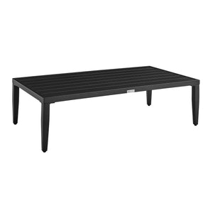 English Elm Aravine Lightweight Aluminum Outdoor Coffee Table in Black — All-Weather, Rust-Resistant, Low-Maintenance Elegance B2736P354365
