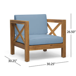English Elm Christopher Knight Home® - Brava Club Chair - Timeless Mid-Century Design With Comfort & Durability For Your Outdoor Oasis 65545.00BLU