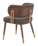 Brew Dining Chair - Set of 2 Brown & Walnut 110326 Zuo Modern