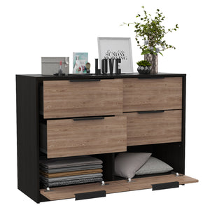 English Elm Marion Multicolor Slide And Pull Dresser With Four Drawers - Stylish Storage For Small Spaces B128S00104