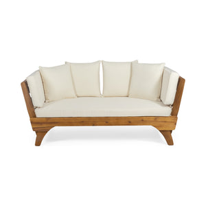 English Elm Christopher Knight Home® - Expandable Outdoor Daybed With Cushions - Acacia Wood Patio Sofa, Adjustable Armrests & Stylish Design 69489.00BGE