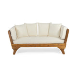 Christopher Knight Home® - Noble House - Serene Outdoor Acacia Wood Expandable Daybed with Water Resistant Cushions