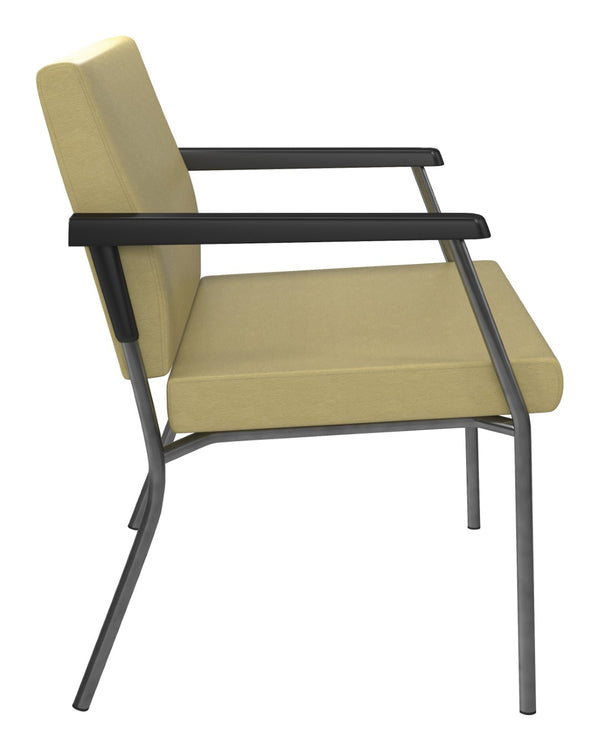 OSP Home Furnishings Bariatric Guest Chair with Titanium Frame and Plush Padded Seat for Medical Waiting Rooms BC9603-K002