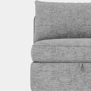 English Elm Love Seat Modular Sectional Sofa with Hidden Storage Mid Century Modern Small Space Grey W680S00131