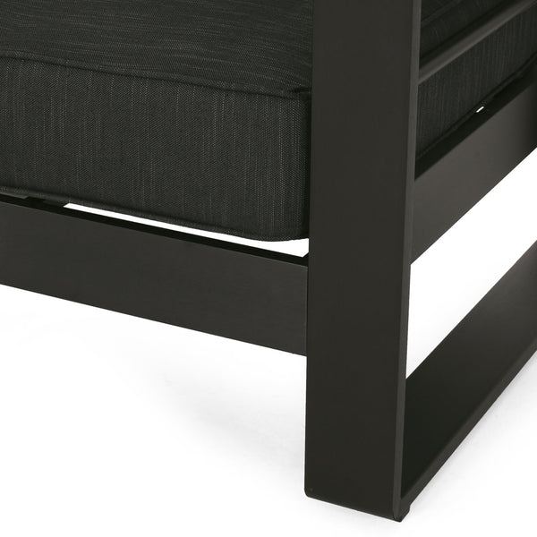 English Elm Christopher Knight Home® - MAYA Modern BAY MP1 Club Chair Dark Gray Aluminum Frame Weather-Resistant Patio Accent Seating 33.5"L 69967.00