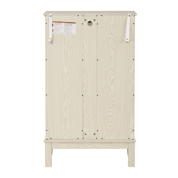 English Elm Curio White Display Cabinet with Tempered Glass, Mirrored Back, Lighted Shelves, Adjustable, Secure W1758P300117