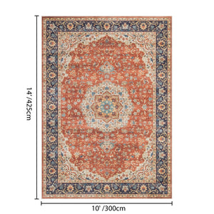 English Elm Premier Traditional Red Area Rug Low Pile Large Format Living Room Floor Accent B186P479383