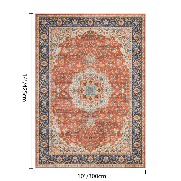 English Elm Premier Traditional Red Area Rug Low Pile Large Format Living Room Floor Accent B186P479383