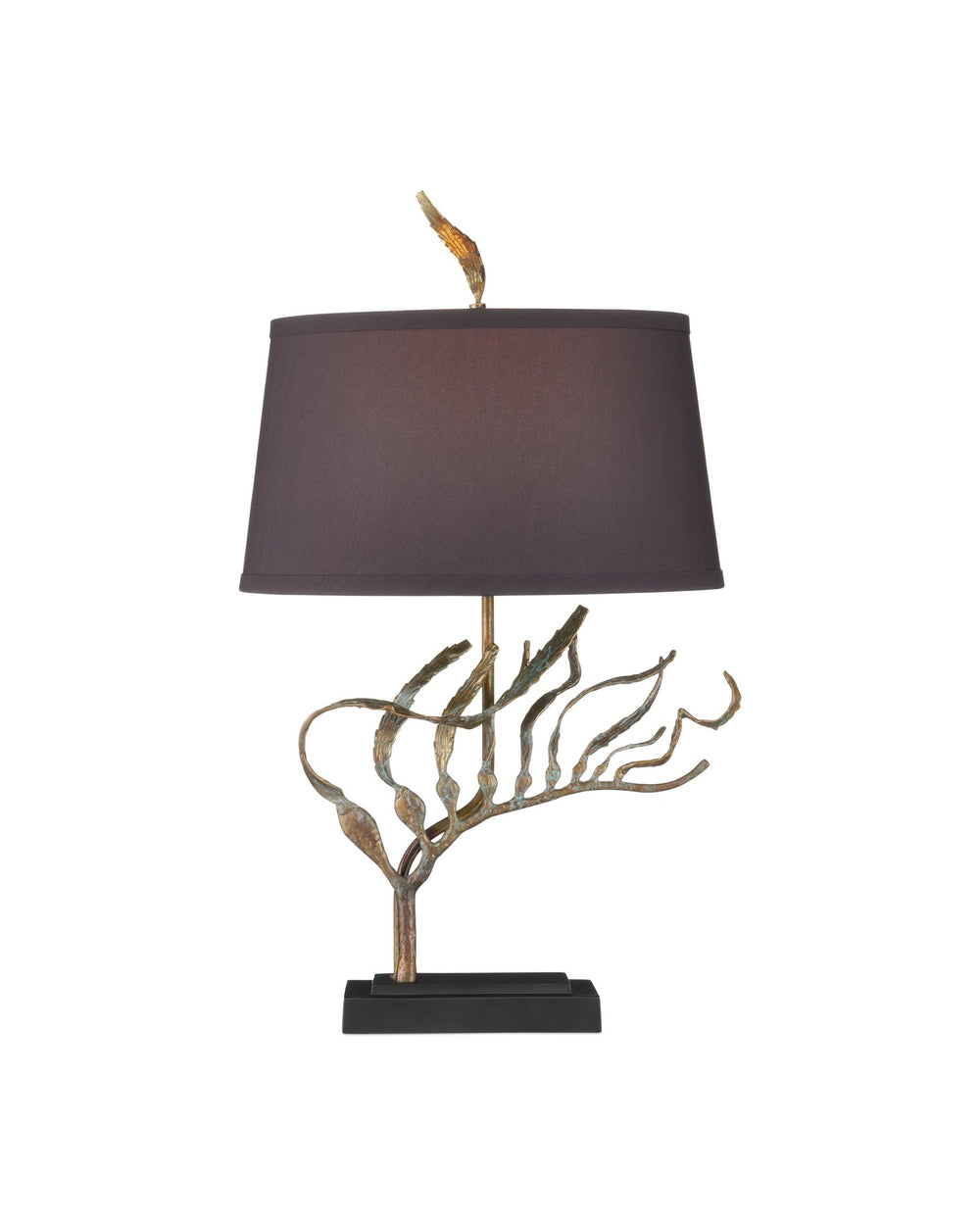 Currey & Company Latissima Table Lamp - Sculptural Brass Design With Kelp-inspired Elegance And Warm Ambient Glow Black Brass ,Cast Aluminum ,Iron 6000-1046-currey-company