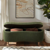 INK+IVY Bailey Casual Boucle Flip Top Storage Bench II105-0594 Green