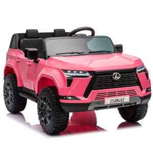 English Elm Lexus Gx550 Two Seat Kids Ride on with 24v Power Remote Control and Suspension Pink W1578P416225