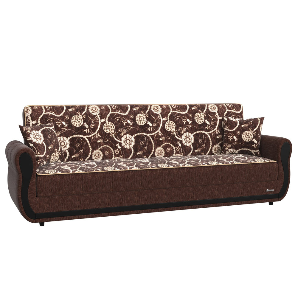 English Elm PrimeNest Averna Collection Upholstered Convertible Sofabed with Storage Chenille Comfort, Space-Saving Design Brown B030P286553