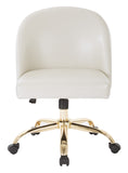 OSP Home Furnishings Layton Mid Back Office Chair Cream
