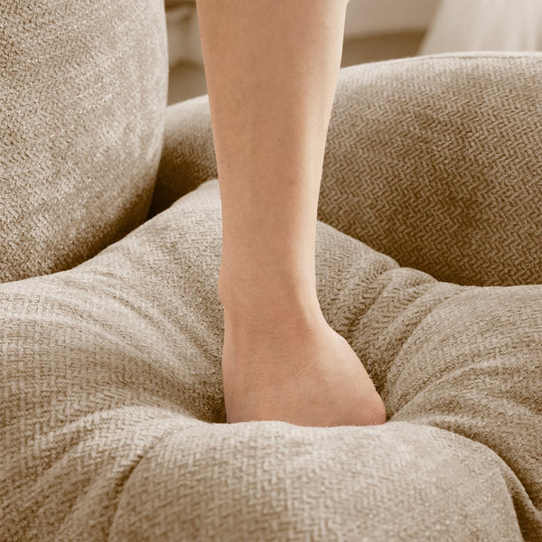 English Elm Modular U-Shaped Sectional Couch With Ottoman, Soft Camel Chenille, Customizable Comfort & Style W714S01383