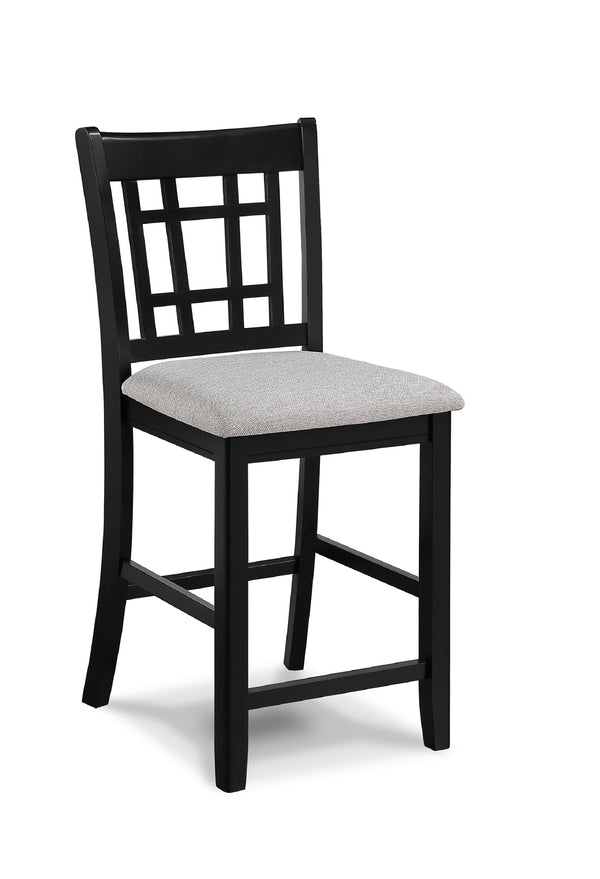 English Elm 2pc Hartwell Counter Height Upholstered Pub Chairs with Lattice Back Rustic Farmhouse Comfort Set Light Gray 43.75 L x 20.25 W x 11 H B011P373708