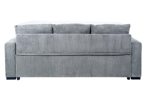 English Elm Convertible Sofa with Corduroy Upholstery, Low-Profile Legs and Pull-Out Bed for Compact Living Fog 73 L x 34 W x 23 H B089P240491