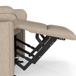 English Elm Power Lift Recliner Velvet Chair with Extended Footrest and Cup Holders for Elderly W1028S00062