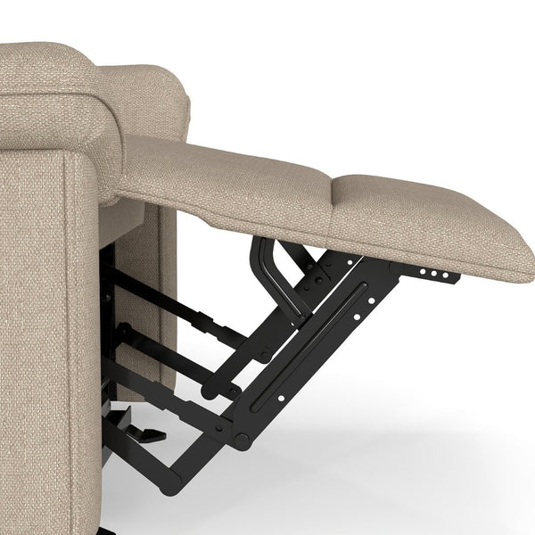 English Elm Power Lift Recliner Velvet Chair with Extended Footrest and Cup Holders for Elderly W1028S00062
