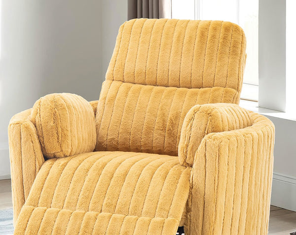 English Elm Contemporary Power Recliner with Plush High-Density Foam, Soft Track Arms, Hardwood Frame, Oversized Seat Yellow 39 L x 32 W x 26 H B2741P391174