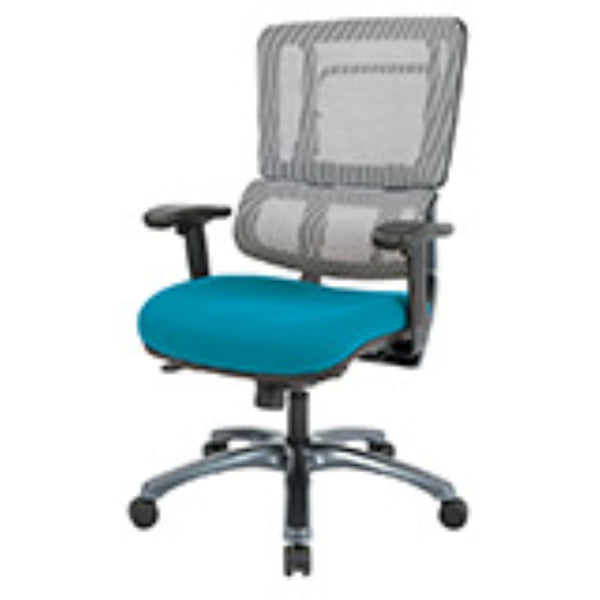 OSP Home Furnishings Vertical Mesh Back Ergonomic Office Chair with Lumbar Support and Titanium Rolling Base 99667T-7