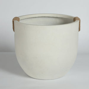 English Elm Round Concrete Sculptural Planter Duo Handcrafted Porous Finish Patio Garden Home W347P465313