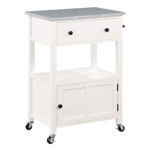 OSP Home Furnishings Fairfax Kitchen Cart White White