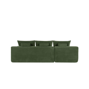 English Elm New2 Corduroy L-shaped Sectional Sofa Deep Seat Cloud Comfort Modular Living Room Couch W3975P499249