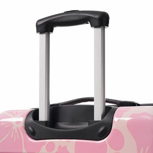 English Elm Hardshell Polycarbonate Luggage Set Three Piece Tsa Lock Spinner Travel Suitcases Pink N732P306618U