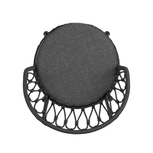 English Elm Christopher Knight Home® - TAVON Woven Rattan Dining Chairs (2-Pack) with Gray Cushions, Sturdy Iron Frame, 300 lb Capacity N762P240772E