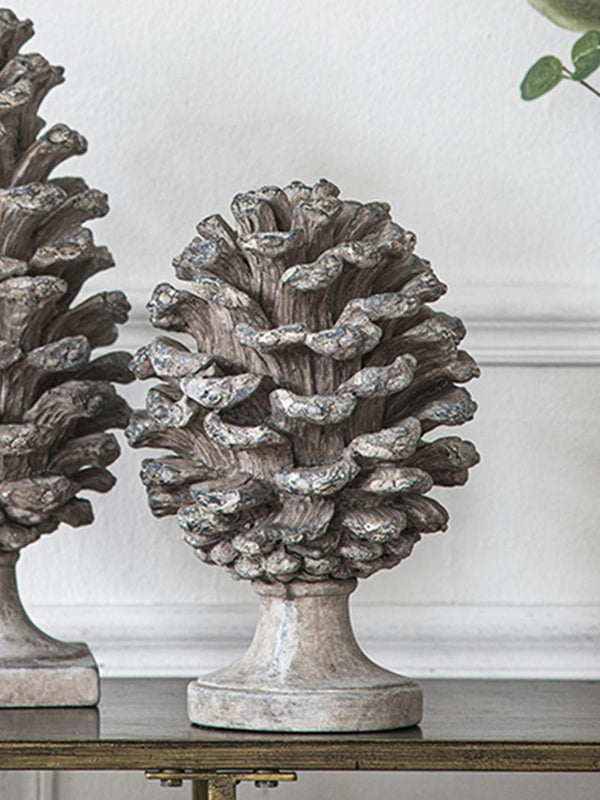 English Elm D7x10.5" Pinecone Table Decor — Handcrafted Polyresin Accent, Rustic Natural Look, 16x12x12in Stylish Centerpiece W2078P360279