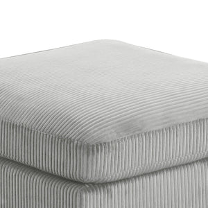 English Elm Bentley U-Shaped Modular Sectional in Gray Corduroy with Wooden Legs — Cozy, Customizable Style B009S01570