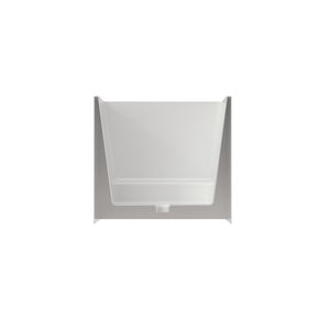 English Elm 35" Freestanding Acrylic Soaking Tub Rectangular Spa Design with Ergonomic Seat Glossy White T3785P380646
