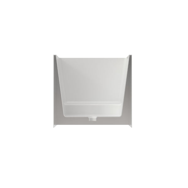 English Elm 35" Freestanding Acrylic Soaking Tub Rectangular Spa Design with Ergonomic Seat Glossy White T3785P380646