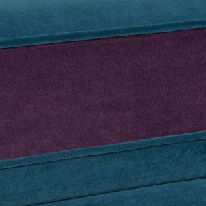 English Elm Jennifer Taylor Home - Anya Boho Chic Wingback Accent Chair - Luxurious Floral & Leopard Velvet In Blue-Teal & Purple B2719P238251