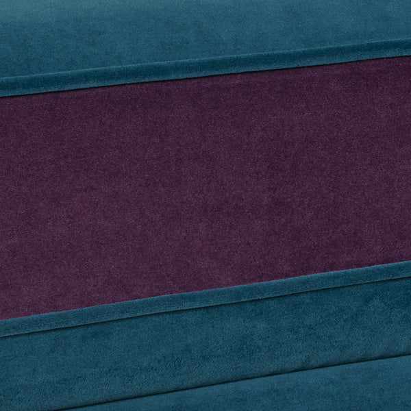 English Elm Jennifer Taylor Home - Anya Boho Chic Wingback Accent Chair - Luxurious Floral & Leopard Velvet In Blue-Teal & Purple B2719P238251